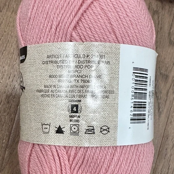 NWT Impeccable Yarn, 4.5 oz in Soft Rose by Loops & Threads - Pack of 5 - Picture 3 of 10
